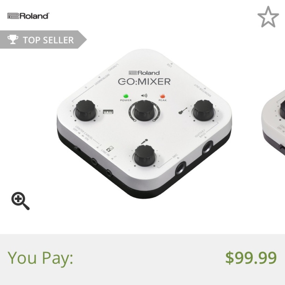 Roland GO:Mixer Audio Mixer for Smartphones